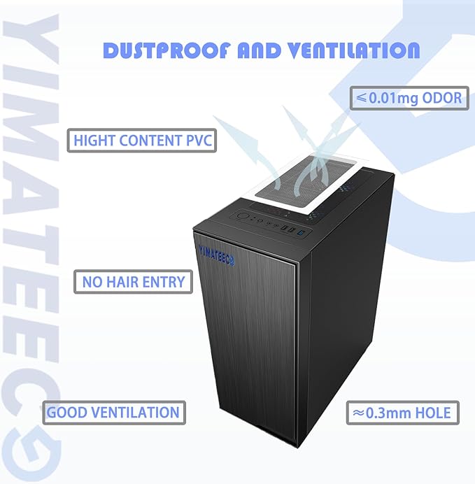 Dust Filter PC 360mm Magnetic Fan Dust Mesh Filter for Computer Cooler Fan/PSU/Routers, 50 Mesh PC Case Dustproof Vent Filter Cover Fan Grills (PVC, Gentleman Aesthetic,120 * 360mm, 4pcs, White)