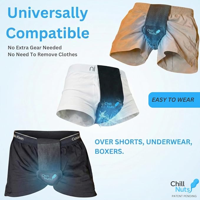 Ice Pack for Testicles, Sauna Heat Protection, Sperm Preservation Cooling Pack, Ergonomic Design, Non-Toxic, BPA-Free, Ice-Pack Pouch is 100% Cotton, Gym-Ready Insulated Case Included
