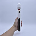 Electric Back Massager, Handheld Deep Massager Muscle Relaxation, Long Handle, Big, Cordless, Rechargeable with Multiple Speeds, White