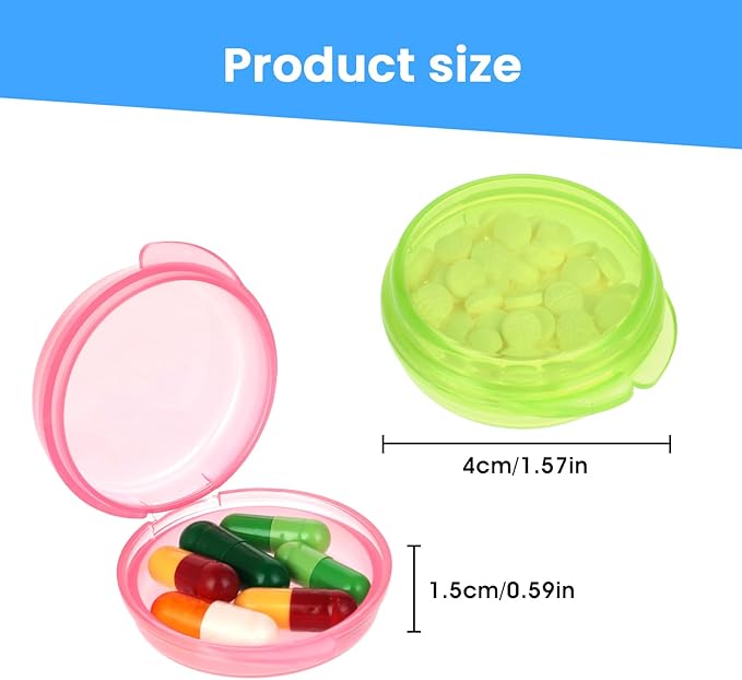 5 Packs Mini Pill Case Small Pill Organizer Box Portable Vitamin Holder Travel Pill Container for Pocket Purse Pills Storage Box to Hold Medicine Cod Liver Oil