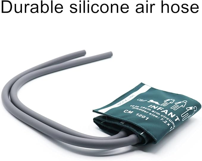 Blood Pressure Cuff with Dual Tubes for Infant 10-19 cm, Reusable Nylon Replacement Blood Pressure Cuff, No Connector