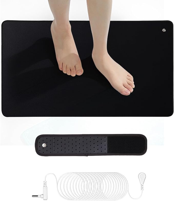 Grounding Mat Conductive Grounding Pad, Universal Grounding Mat for Pain Relief,Earth Therapy for Foot Mat,Computer Mat, Sleep Mat,Wear a Grounded Wristband