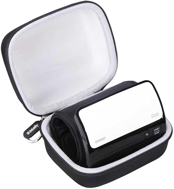 Aproca Case Compatible with Omron Evolv Bluetooth Wireless Upper Arm Blood Pressure Monitor, Portable Storage Bag for Accessories (Black)