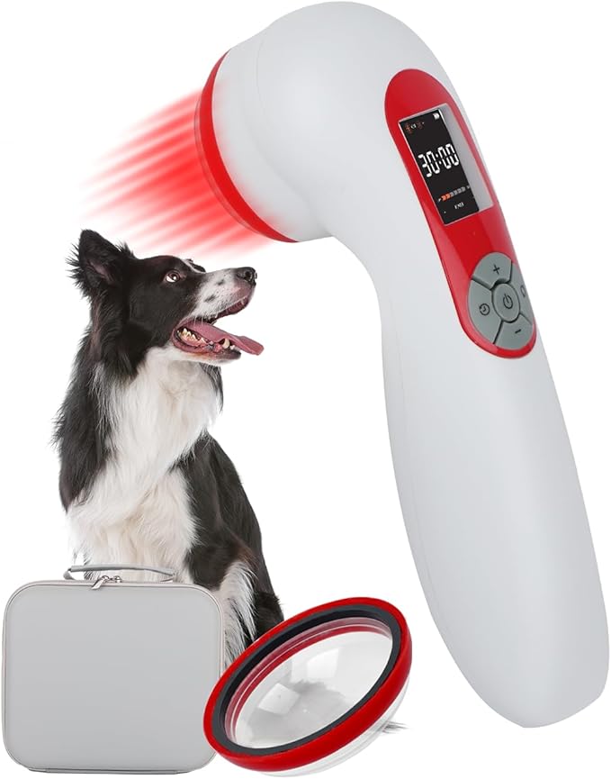 Handheld Red Light Therapy Device with Magnetic Cover, LLLT Low Level ColdLaser Therapy Device for Dogs/Human, with 5 * 808nm & 10 * 650nm，5000mAh Large Capacity Rechargeable