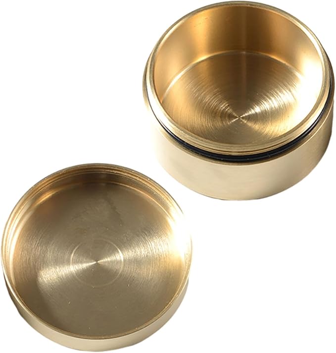 Brass Pill Case Round Pill Box Practical Coin Holder Dustproof Sealed Container Travel Pill Organizer for Jewelry Outdoor