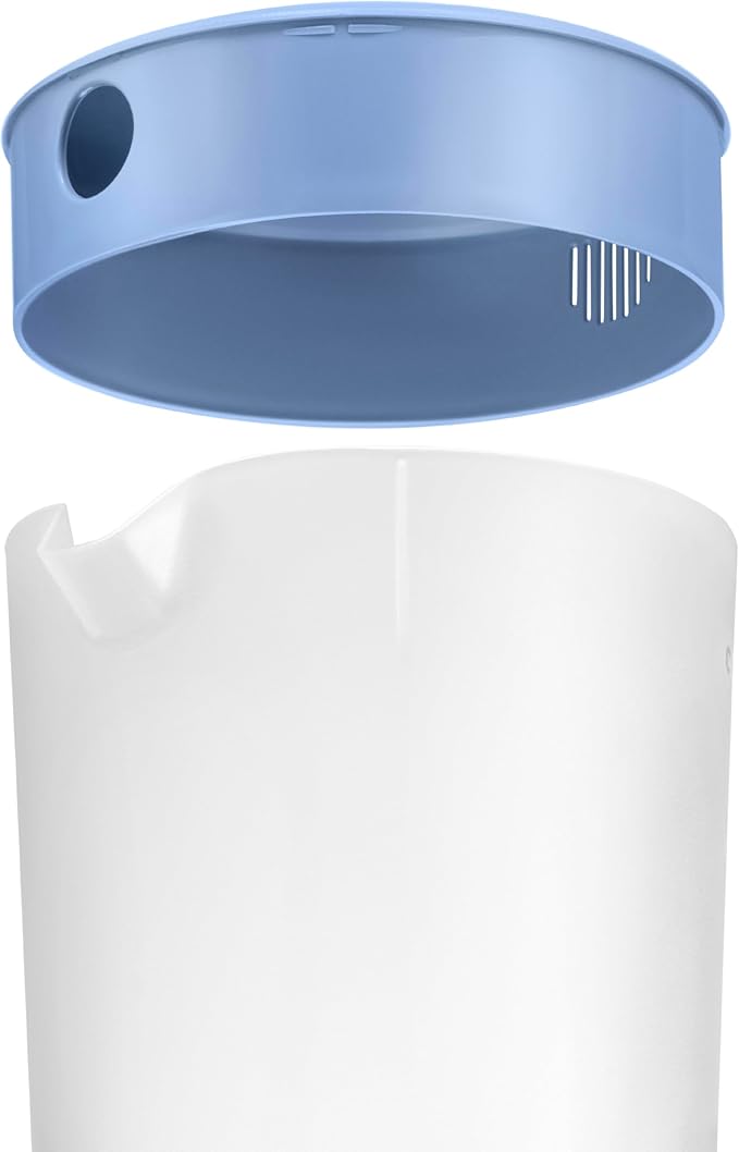 Tribello 1 Gallon Pitcher with Lid, Clear Plastic Water Pitcher with 3-Way Lid, Freezer/Dishwasher Safe, and BPA Free (1 Gallon)