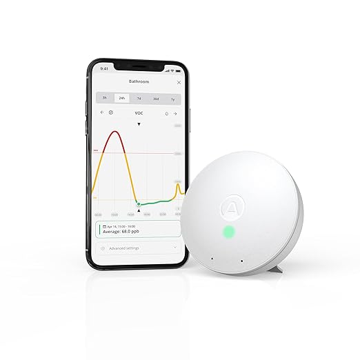 Airthings-292 Wave Mini - Indoor Air Quality - Chemicals (TVOCs), Humidity, Temperature 20 x 30 x 1
