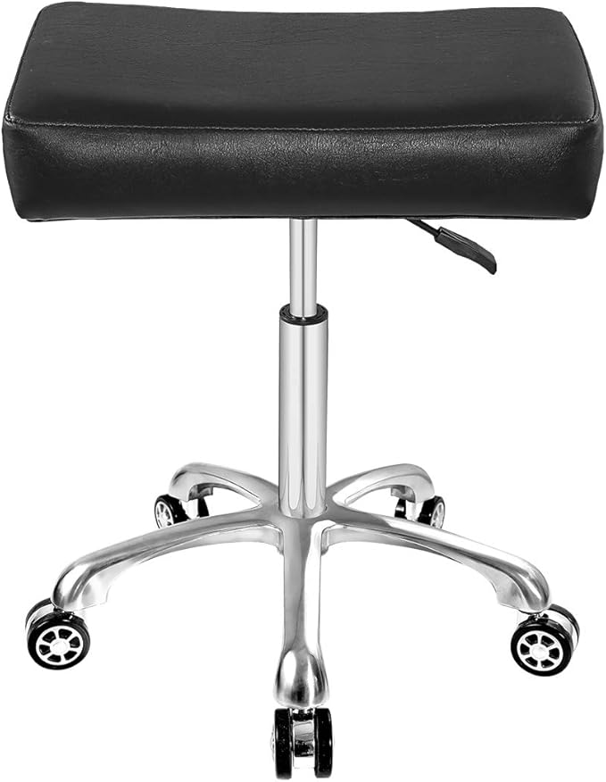 Antlu Adjustable Rolling Swivel Stool Chair for Massage Office Tattoo Kitchen, Work Heavy Duty Hydraulic Stool with Wheels (Black)