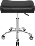 Antlu Adjustable Rolling Swivel Stool Chair for Massage Office Tattoo Kitchen, Work Heavy Duty Hydraulic Stool with Wheels (Black)