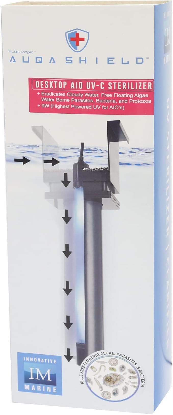 Innovative Marine AuqaShield 9 Watt UV Sterilizer/Clarifier [for Nuvo Fusion Desktop Aquariums]