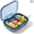 3 Compartment Pill Box, Moisture Proof Pill Case, Travel Pill Organizer for Pocket Purse, Daily Portable Medicine Vitamin Box, Fish Oil Box, Supplement Box