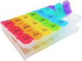 Extra Large Weekly Pill Organizer 8 Day x 7 Compartments per Day dust-Proof Design Pill Box Pill Cases by Week, Pill Dispenser Container to Hold Vitamins Fish Oil (21 Days, 3 Weeks)
