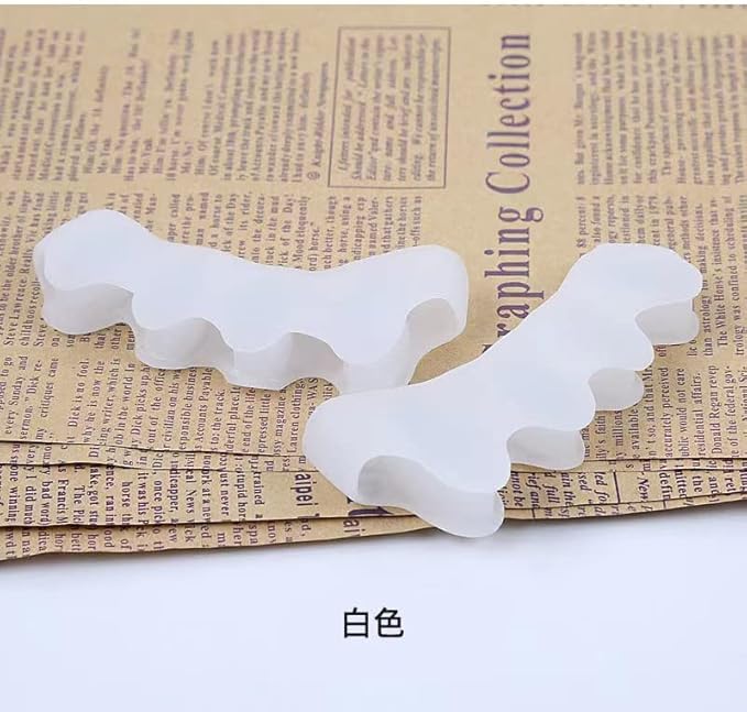 Toe Separators for Functional Fitness Athletes - Toe Straighteners for Foot Pain Relief and Plantar Fasciitis - Fix Feet - Fix Bunions - Toe Spacers for Crossfit White-A