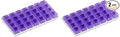 Ezy Dose Weekly (7-Day) Pill Organizer, Vitamin and Medicine Box, Large Pop-Out Compartments, 4 Times a Day, Purple (Pack of 2)