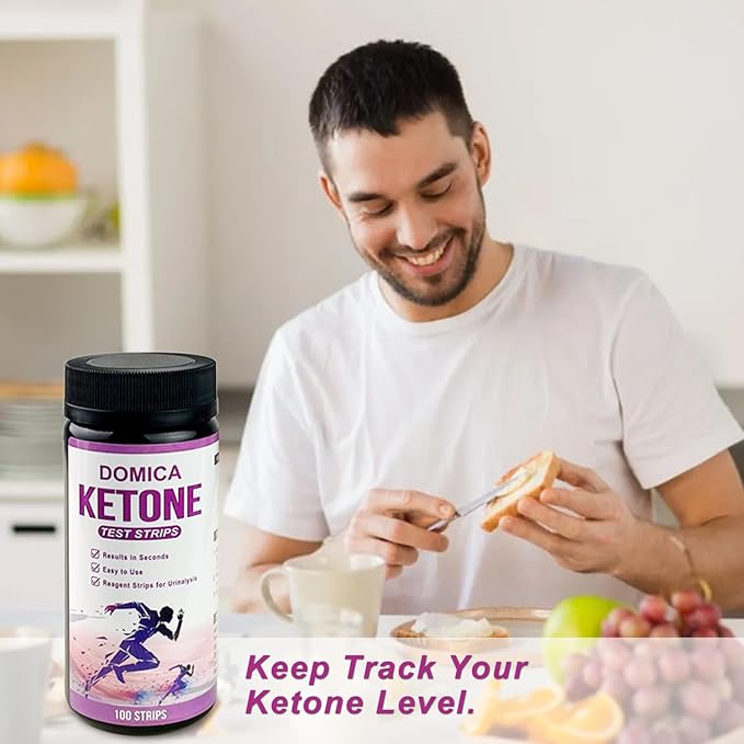 100 Urine Ketone Test Strips with 100 Urine Cups, Fast 40-Second Results, 3-Step Testing Keto Pee Sticks, Daily Ketone Checking Strips