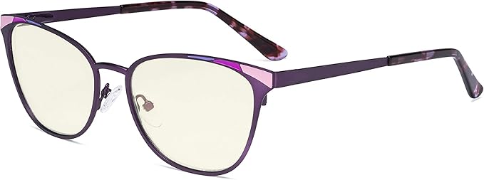 Eyekepper Blue Light Filter Glasses for Women- Butterfly Design Computer Eyegalsses with Transparent Blue Lens