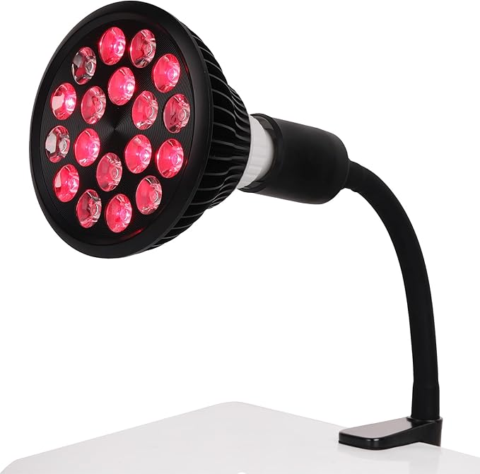 Red Light Therapy Lamp-54W 18 LED Infrared Light Therapy Device with Adjustable Lamp Holder, 660nm Red and 850nm Near Infrared for Face Body (Red2)