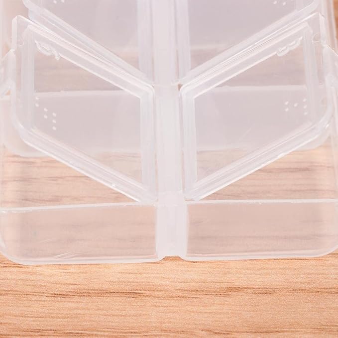 HomeSoGood 4 Pack Clear Weekly Pill Case Storage Box Transparent Travel Pill Organizer Container