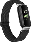 Vancle Elastic Bands for Fitbit Inspire 3 Bands Women, Breathable Adjustable Replacement Stretchy Nylon Loop Wristband Sport Straps Compatible with Fitbit Inspire 3 Fitness Tracker