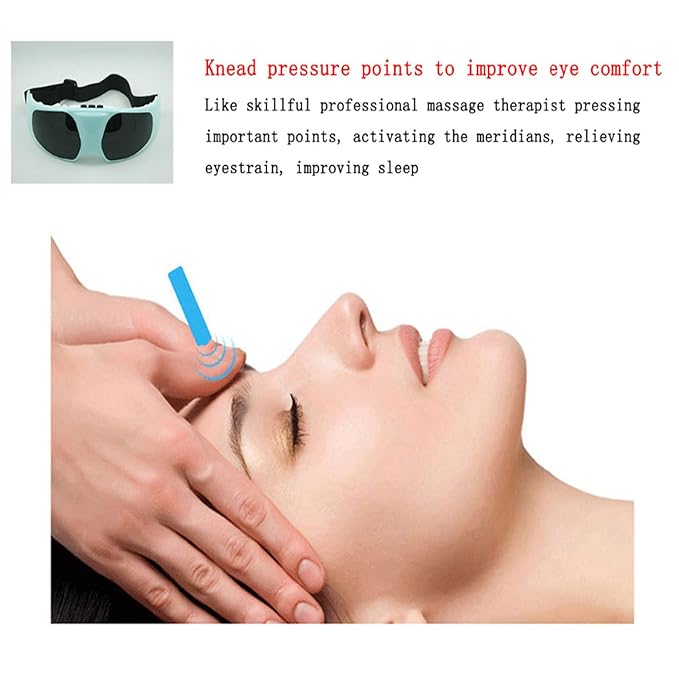 Elitzia Electric Magnetic Alleviate Eye Fatigue, Eye Massager Promote Blood Circulation ETFJY188 (Blue)