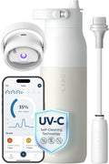 LARQ PureVis 2 Self Cleaning Water Bottle - UV Water Purifier with Filter Straw, Smart App Hydration Tracking, Insulated Stainless Steel