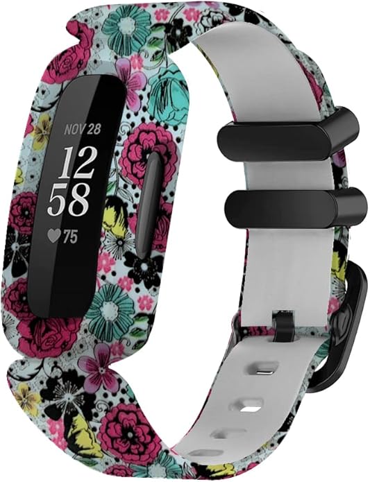 FitTurn Cute Pattern bands Compatible with Fitbit Ace 3 Activity Tracker, Replacement Adjustable Silicone Sport Strap Wristbands Accessories for Ace 3 Tracker