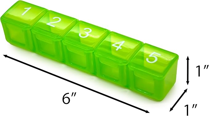 e-Pill 5 Compartment Daily Pill Organizer – Ideal for Daily Medication Management