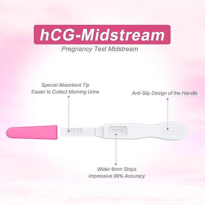MomMed Pregnancy Test, 5 HCG Home Pregnancy Midstream Test, Accurately Detect Early Pregnancy, High Sensitivity Result for Women Home Testing