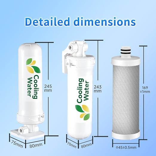 CW-CF Under Sink 5-Stage, No Drilling Required, Environmentally Friendly Filter Reduces Lead, Chlorine, Bad Taste & Odor,Fluoride,NSF/ANSI 42 Certified for Sink Faucet