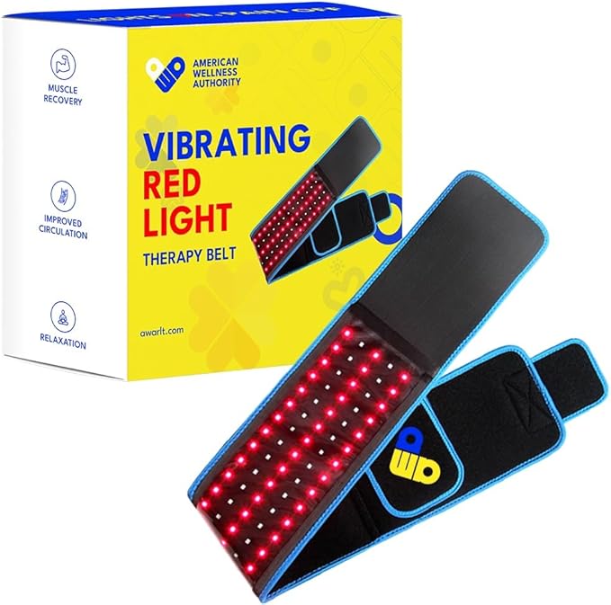 Red Light Therapy for Body – Infrared Heating Pad with 105 LEDs – Wearable Red Light Therapy Belt for Relaxation, Recovery & Comfort – Infrared Light Therapy Device,