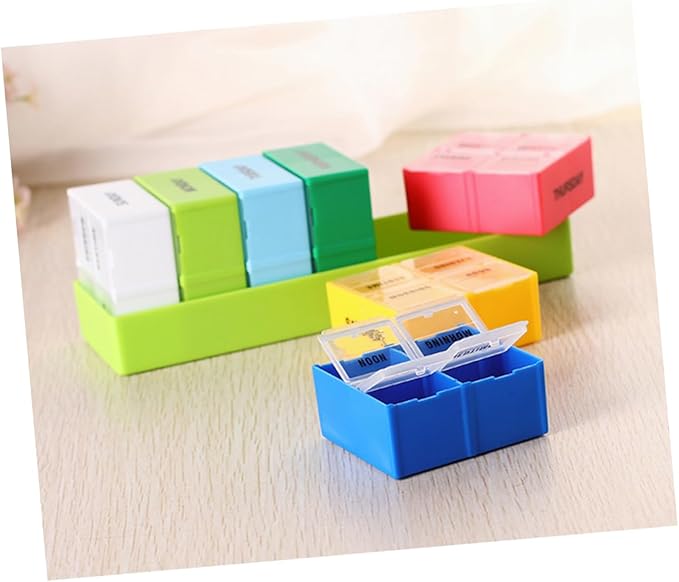 1set Large Capacity Portable Medicine Organizer for Weekly Storage Compact Pill Case Compartments for Home Office and Travel Green