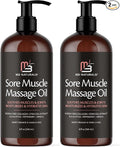 Arnica Sore Muscle Massage Oil for Massage Therapy - with Collagen Stem Cells Arnica and Menthol - Multipurpose Instant Absorption Full Body Massage Oil by M3 (Pack of 2)