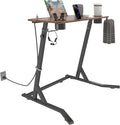 OrigoDeco Indoor Cycling Desk, Adjustable Standing Desk for Walking Pad, Bike Trainer Desk with Power Socket, for Indoor Cycling Treadmill & Office Use, Exercise While Working or Watching TV
