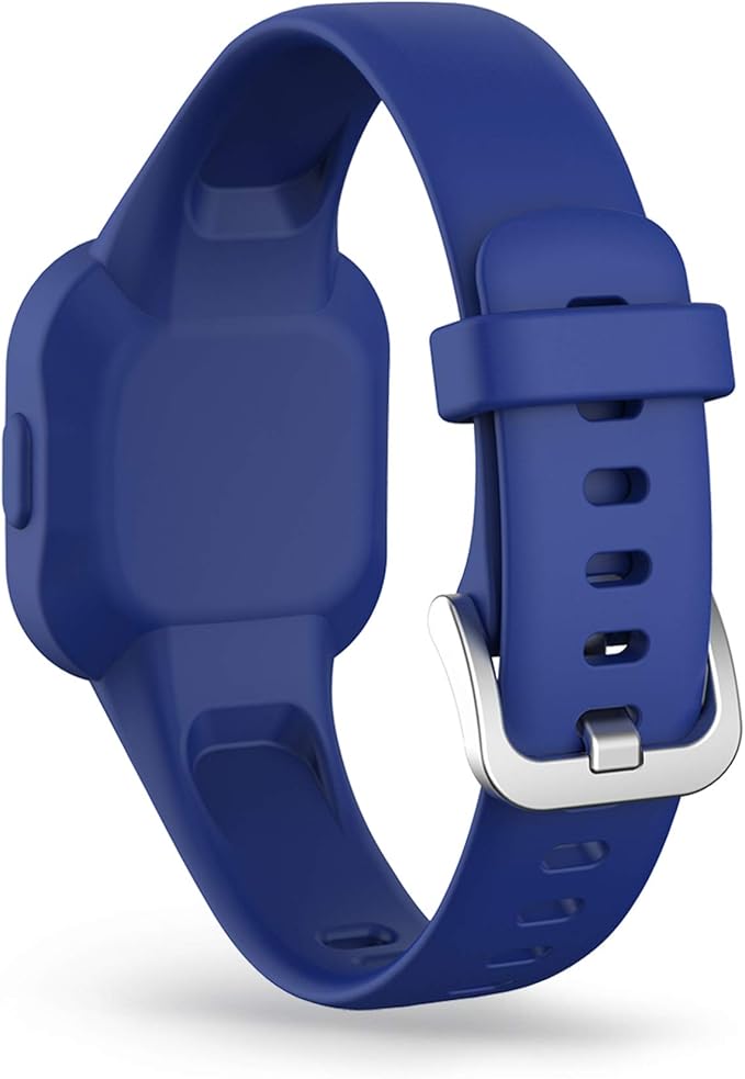 FitTurn Band Compatible with Garmin vivofit jr. 3 Bands Kids Replacement Accessory Soft Silicone Band 130-175mm Size for vivofit jr 3 Fitness Tracker Ages 4+ for Kids Wristbands (Navy Blue)