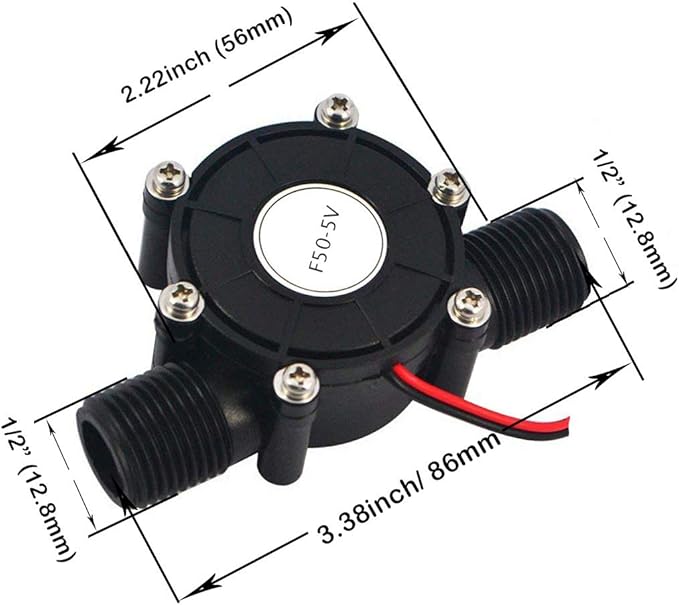 beduan Micro Water Turbine Generator Hydroelectric Power G1/2" Male Thread 5V Micro Hydro Generator Changeing Tool