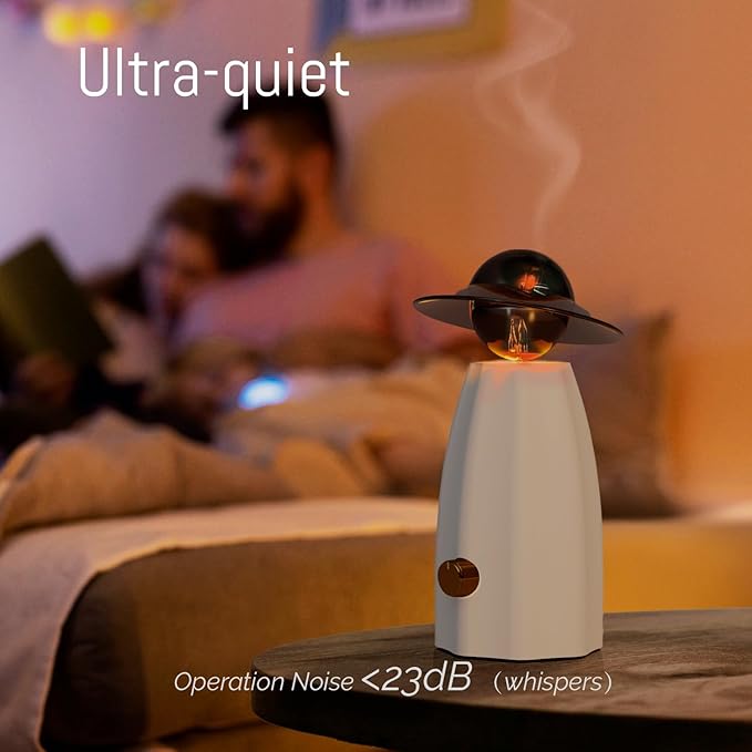 Scarecrow Waterless Essential Oil Diffuser Glass Nebulizing Diffuser for Large Room Wireless Portable Rechargeable Aroma Diffuser Glass Aromatherapy Diffuser for Home Office Yoga Spa Gift of Fragrance