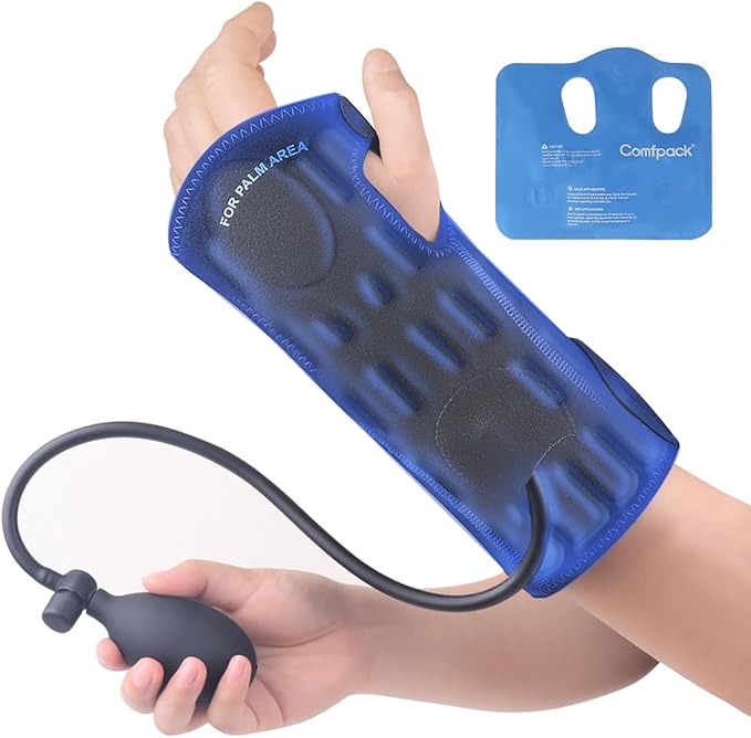Ice Pack Wrap With Compression for Carpal Tunnel Relief, Wrist Brace Support Gel Hot Cold Therapy for Tendonitis, Mommy Wrist, Swelling, Surgery, Inflammation