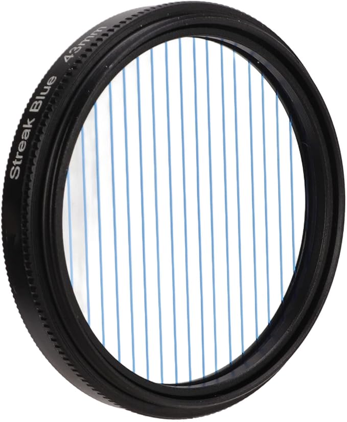 Zyyini Blue Streak Special Effects Filter, 46mm, Aluminum Alloy, Optical Glass, Blue, Prism Effect