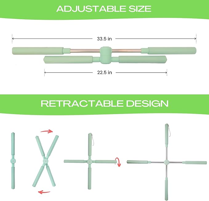 Posture Corrector - Yoga Cross Stick - Back Pain Relief for Men and Women - Stretcher and Straightener for Upper and Lower Back - Stretch Pole - Neck Hump Equipment - Sets bar