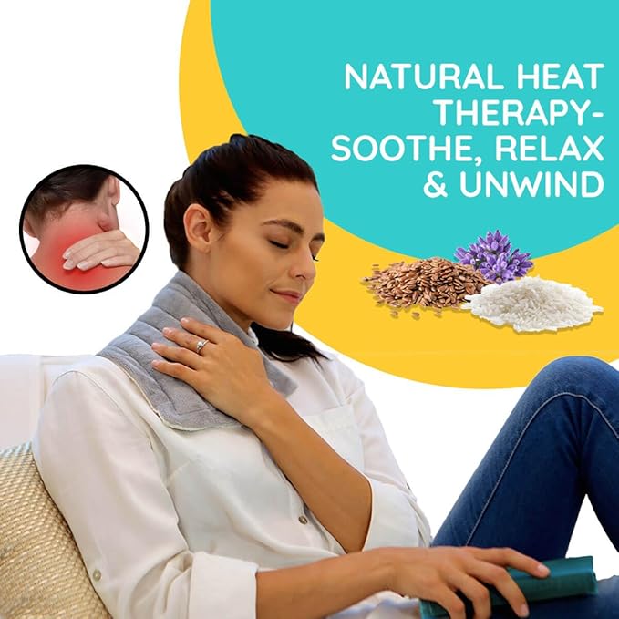 Lavender Microwavable Heating Pad Solutions Buddy - Moist & Large Heating Pad for Joints & Muscles Relief - Microwave Hot Pack Heat Pad for Cramps - Heated Pad Therapy - 2 Packs with Lavender Scent