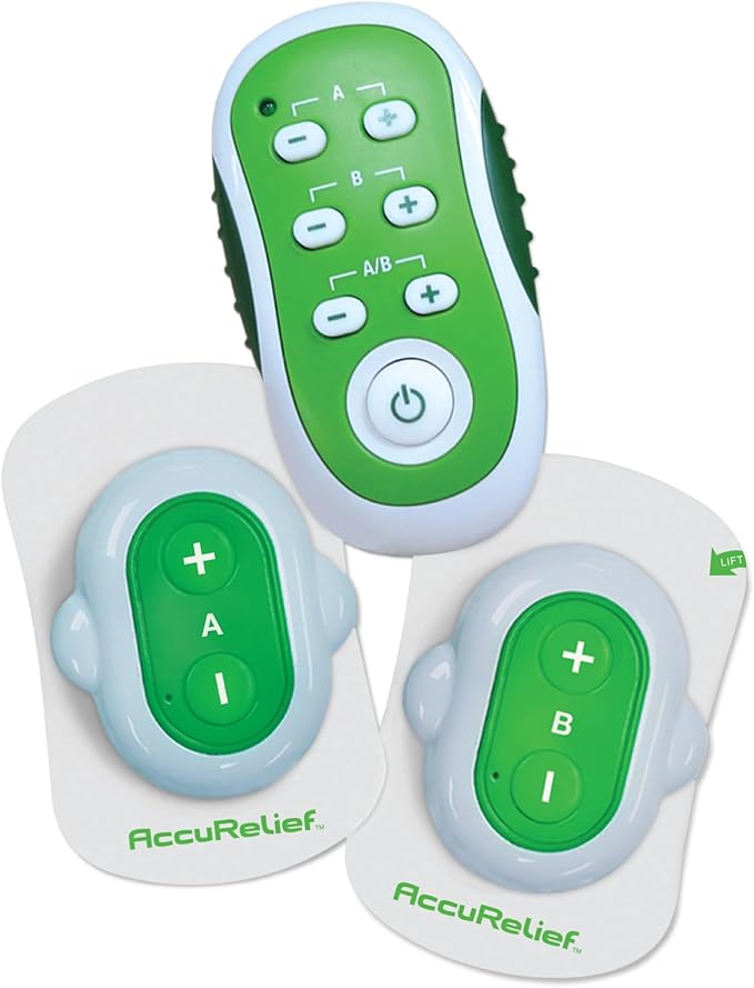 AccuRelief Wireless TENS Unit with Remote Control, TENS Pain Relief Device and Muscle Stimulator, for Back Pain, Neck Pain, Arm and Leg Pain