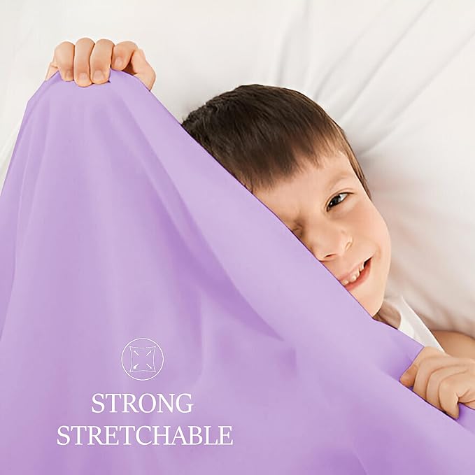 Sensory Bed Sheet for Deep Pressure Therapy – Spandex Bed Sheet – Sensory Compression Blanket for ADHD, Autism – Breathable & Hypoallergenic, Lila, Twin Size