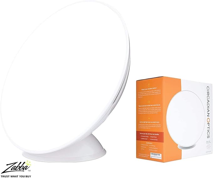 Circadian Optics Lampu Light Therapy Desk Lamp | As Seen On Shark Tank | 10,000 LUX UV-Free Full-Spectrum LEDs | Powerful & Large Light Panel | Sunlight Lamp for Seasonal Blues, Focus, Energy & Sleep