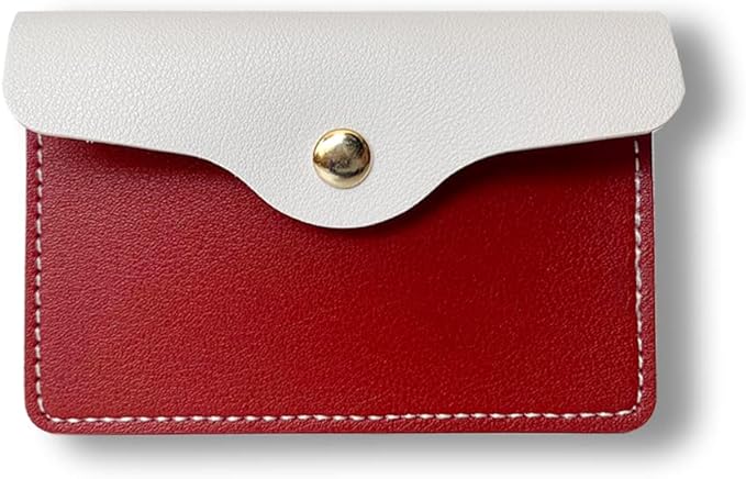 Birth Control Pill Case PU Contraceptive Pills Medication Sleeve Pouch Holder - 4.3' x 3' Packets Holder (RED)