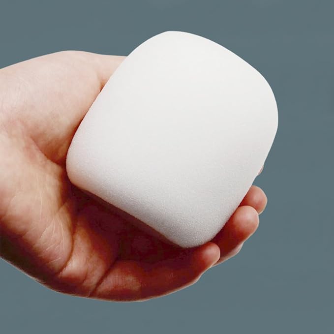 Fielect 2Pcs Microphone Cover Sponge Foam Mic Cover Handheld Microphone Windscreen Shield Protection Micro Foam Filter White for KTV Broadcasting