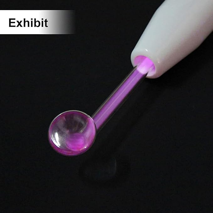 Spare Parts Mushroom for Handheld HIF Facial Hair Device Facial Care Orange Purple Blue Color Glass Tube Electrode Elitzia ETJX0066 (Purple)