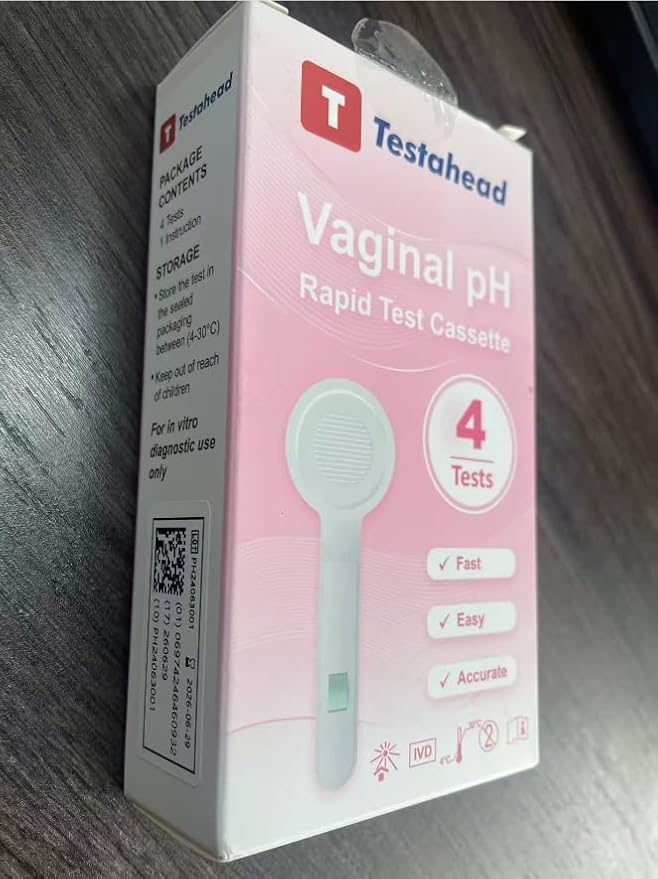 BV Test Strips for Women, 10-Seconds Vaginal pH Test Strips, 4 Count – Easy Home Detection of Bacterial Vaginosis, Balanced pH Monitoring
