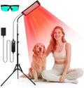 Red Light Therapy for Face and Body, GMOWNW Infrared Light Therapy Lamp with Stand, 660nm Red Light and 850nm Near Infrared Light Therapy Device for Face Knee Body, Skin Care at Home