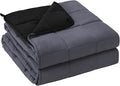 yescool Weighted Blanket for Adults (30 lbs, 88” x 104”, Grey& Black) Cooling Heavy Blanket for Sleeping Perfect for 290-310 lbs, King Size Breathable Blanket with Premium Glass Bead