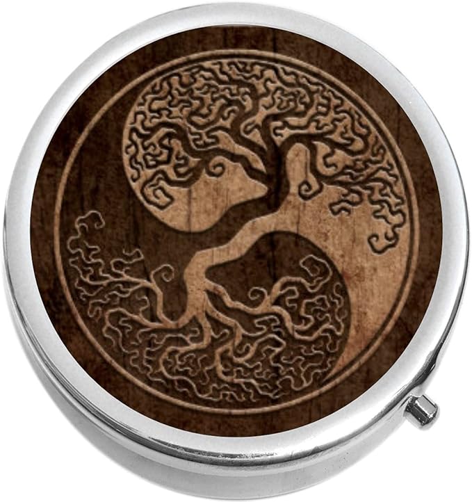 Yin Yang Tree Roots Medicine Vitamin Pill Box